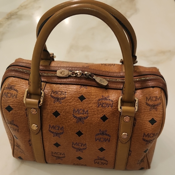 MCM Cognac Visetos Satchel-Stunning Preloved Bag! Check Out Those MCM Charms! - Picture 8 of 16